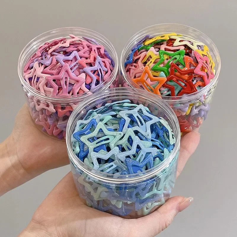 Body Jewelry Wholesale - Colorful Kawaii Star Barrettes Y2K Spicy