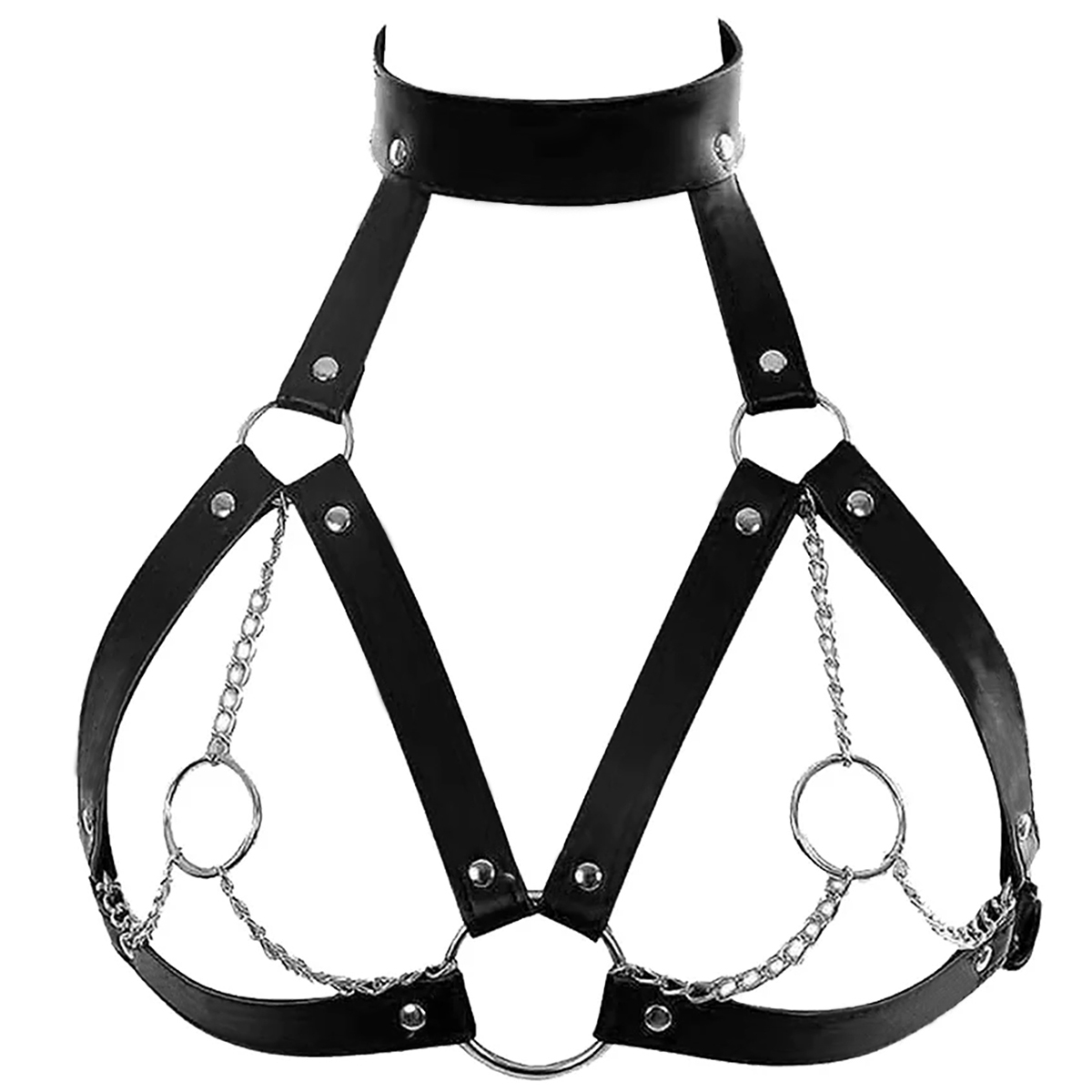 Body Jewelry Goth - Women Leather Harness Belt Waist with