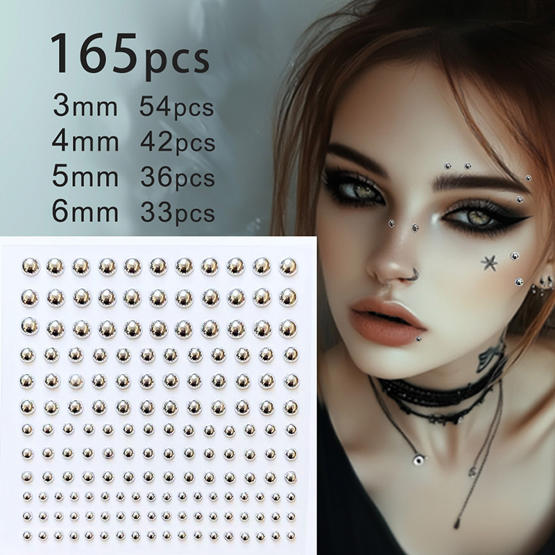 Body Jewelry Tattoo - 3D Face Eyes Party Makeup Tattoo