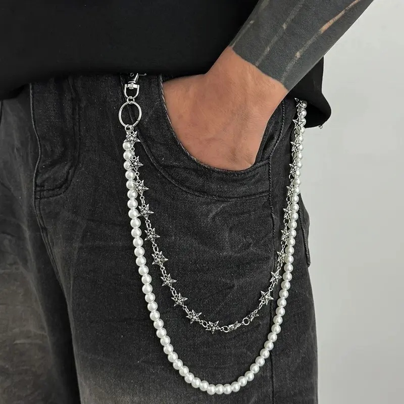Body Jewelry Goth - Salircon Vintage Punk Metal Pentagram Pants