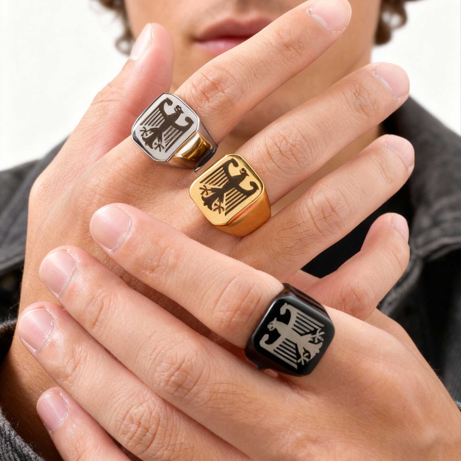 Body Jewelry Wholesale - Custom Flying Hawk Eagle Ring Cool