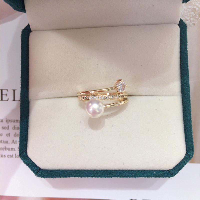 Body Jewelry Wholesale - ZHBORUINI Index Finger Pearl Ring 100%