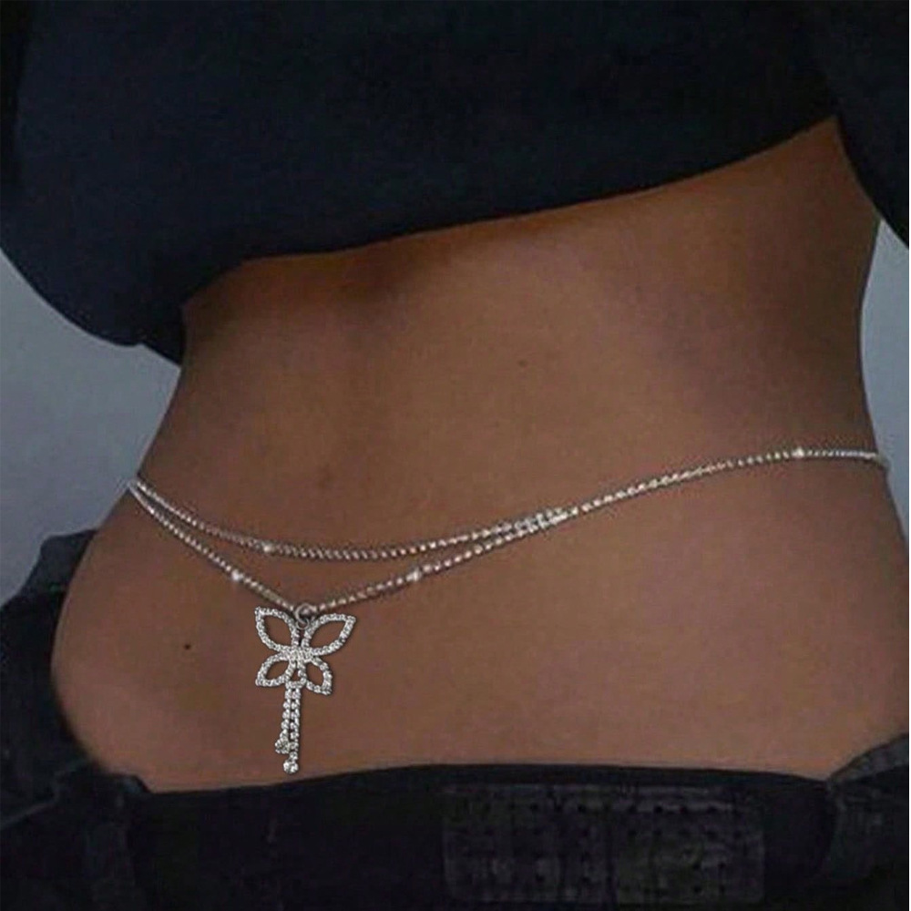 Body Jewelry Jewelry Box - Bow Waist Chain for Women Rhinestone