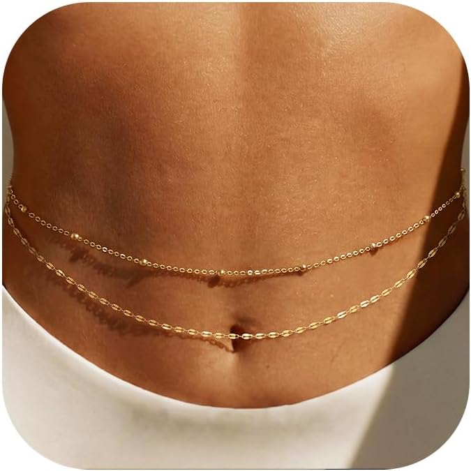 Body Chain Jewelry - 14K Gold Plated Waist Chain Women