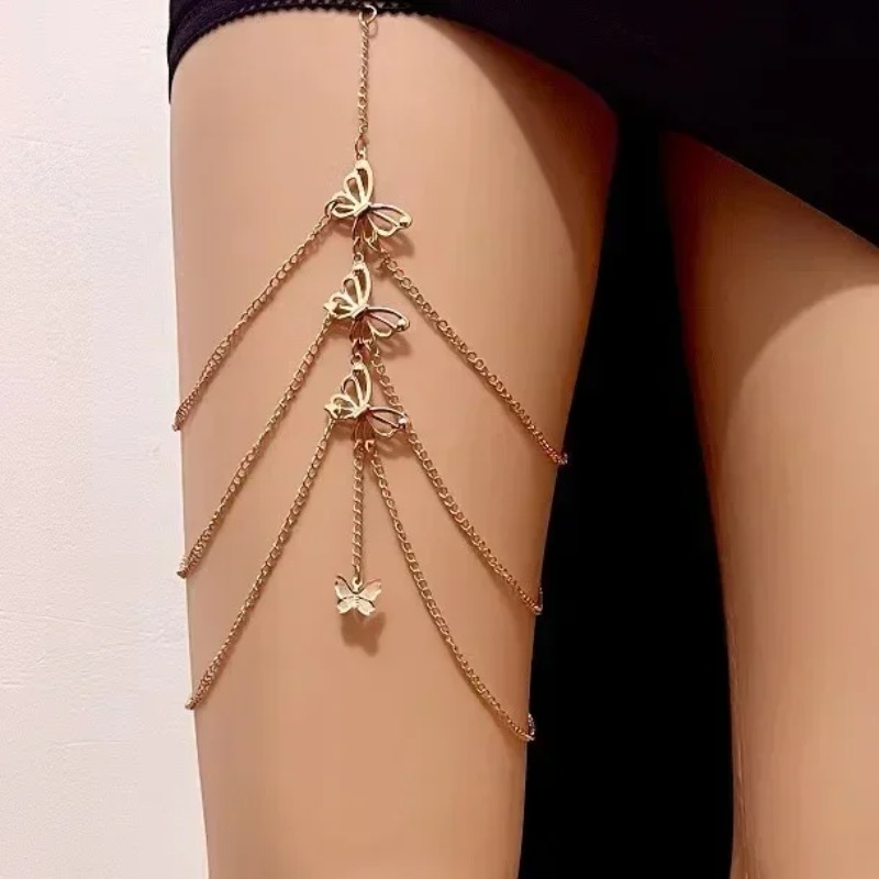 Bohemian Crystal Tassel Multi  - Body Jewelry Leg Chain ulasan dan harga