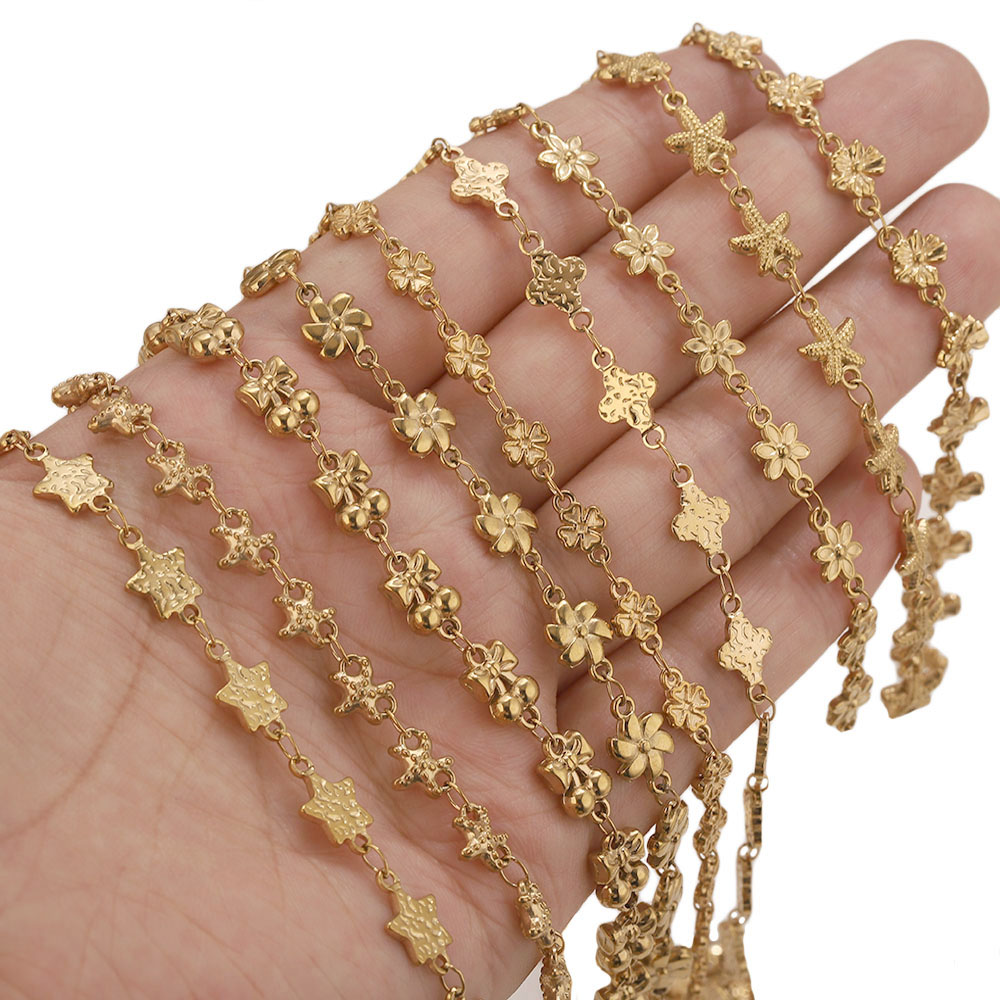 1Meter Stainless Steel Flower  - Body Chain Jewelry ulasan dan harga