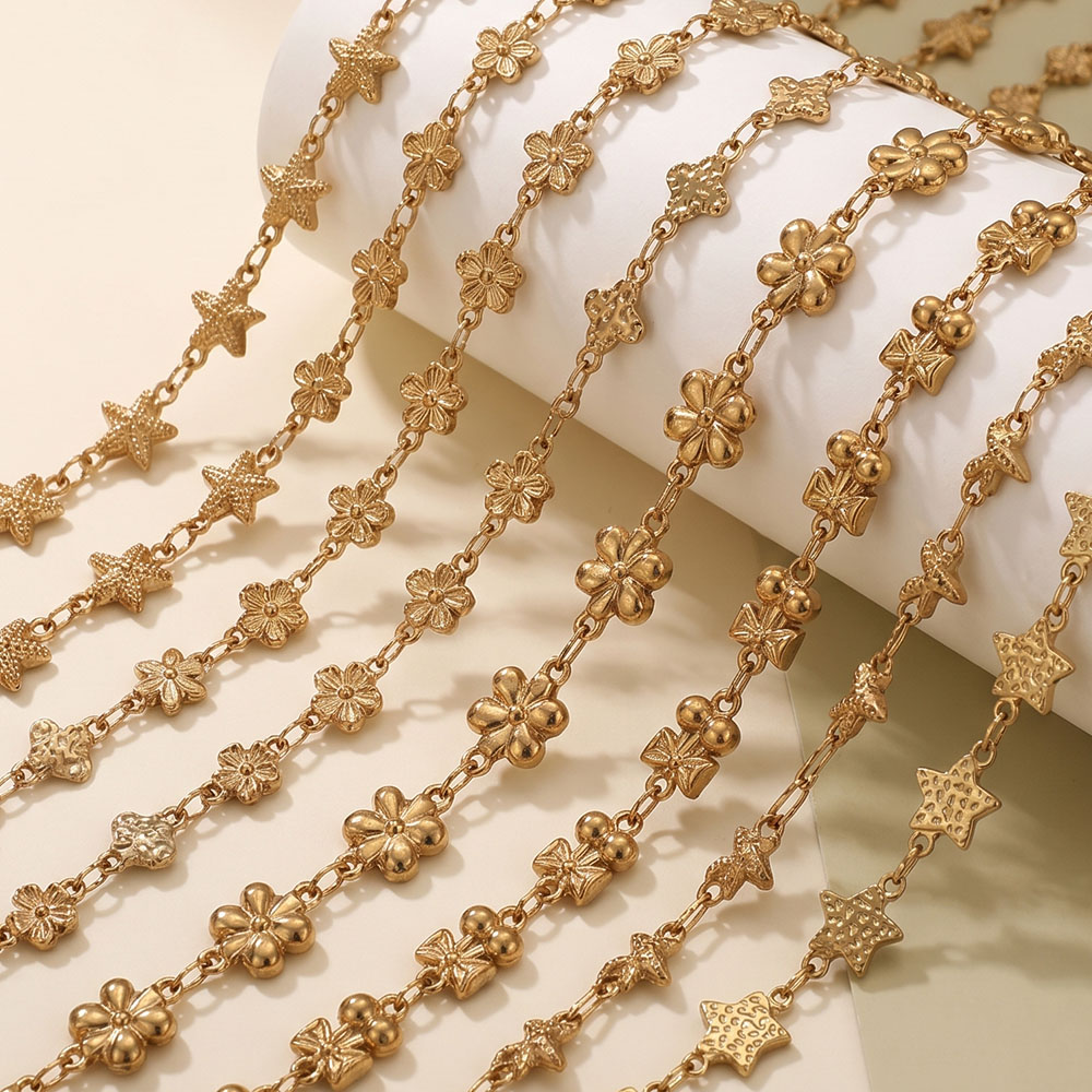 1Meter Stainless Steel Flower  - Body Chain Jewelry ulasan dan harga
