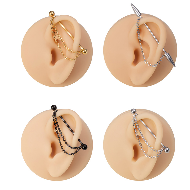 1pc Industrial Piercing Barbel - Industrial Barbell Long ulasan dan harga