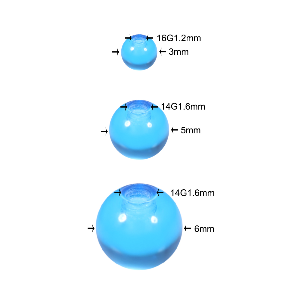 Wholesale Acrylic 3MM 5MM 6MM  - Body Jewelry Replacement Ball ulasan dan harga