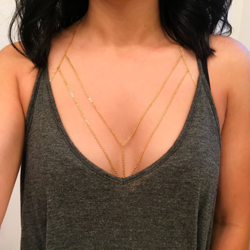 Sex Staggered Body Chain For W - Body Jewelry Retainers ulasan dan harga