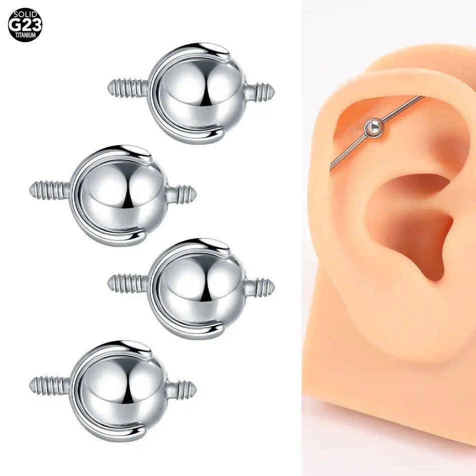 1Pc 16G/14G 4/5mm Industrial B - Body Jewelry Replacement Ball ulasan dan harga