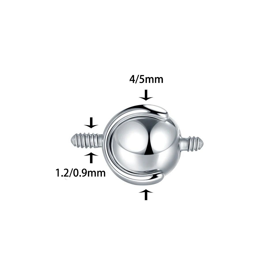 1Pc 16G/14G 4/5mm Industrial B - Body Jewelry Replacement Ball ulasan dan harga