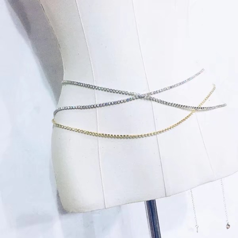 Sexy Fashion Shiny Water Drill - Body Chain Jewelry ulasan dan harga