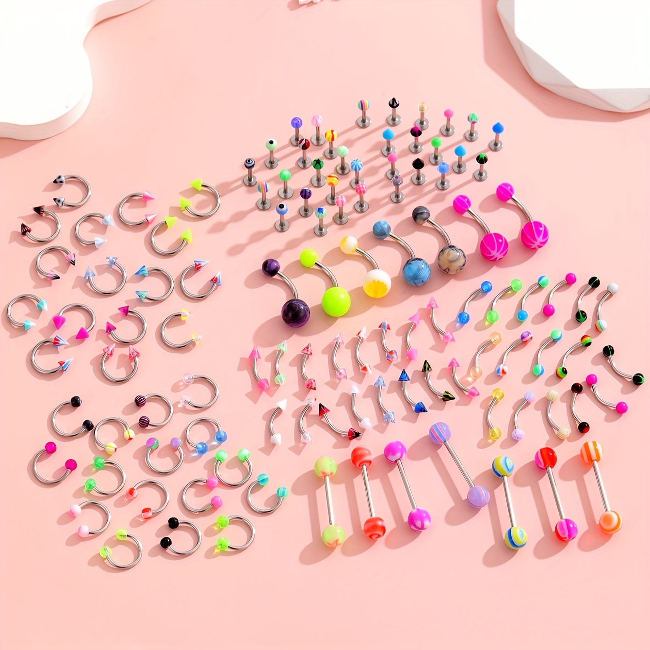45/80/110Pcs Mix Styles Stainl - Body Jewelry Jewelry Box ulasan dan harga