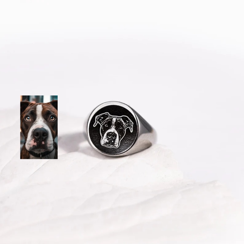 Custom Engrave Photo Signet Ri - Body Jewelry Wholesale ulasan dan harga