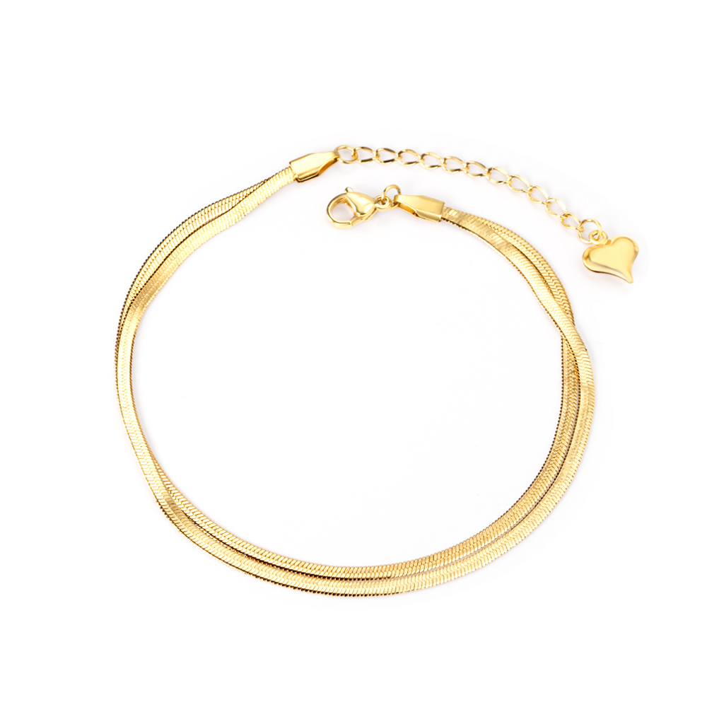 LUXUSTEEL Fashion Double Flat  - Body Jewelry Leg Chain ulasan dan harga
