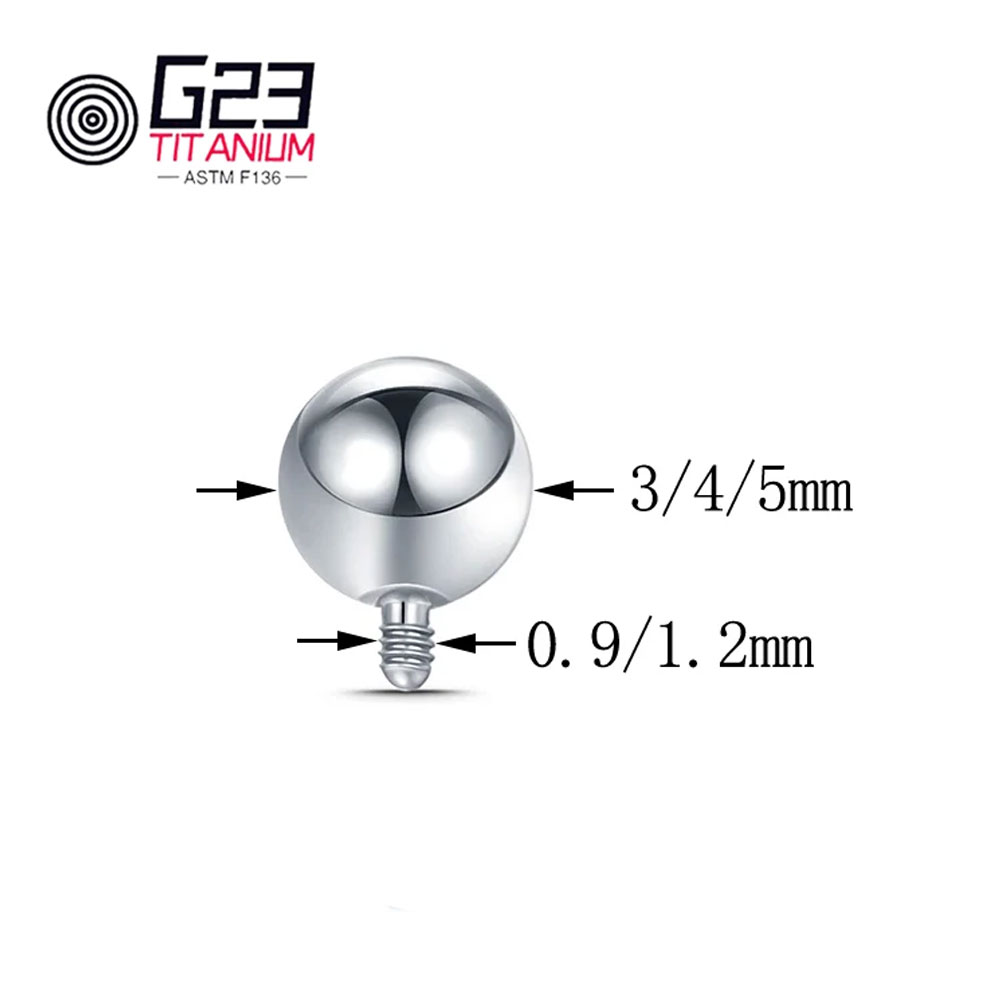 Wholesale 10/50pcs Titanium 14 - Body Jewelry Replacement Ball ulasan dan harga