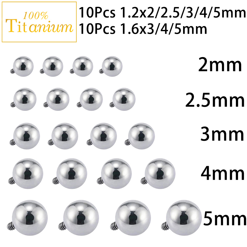 10Pc Implant Grade ASTM G23 Ti - Body Jewelry Replacement Ball ulasan dan harga
