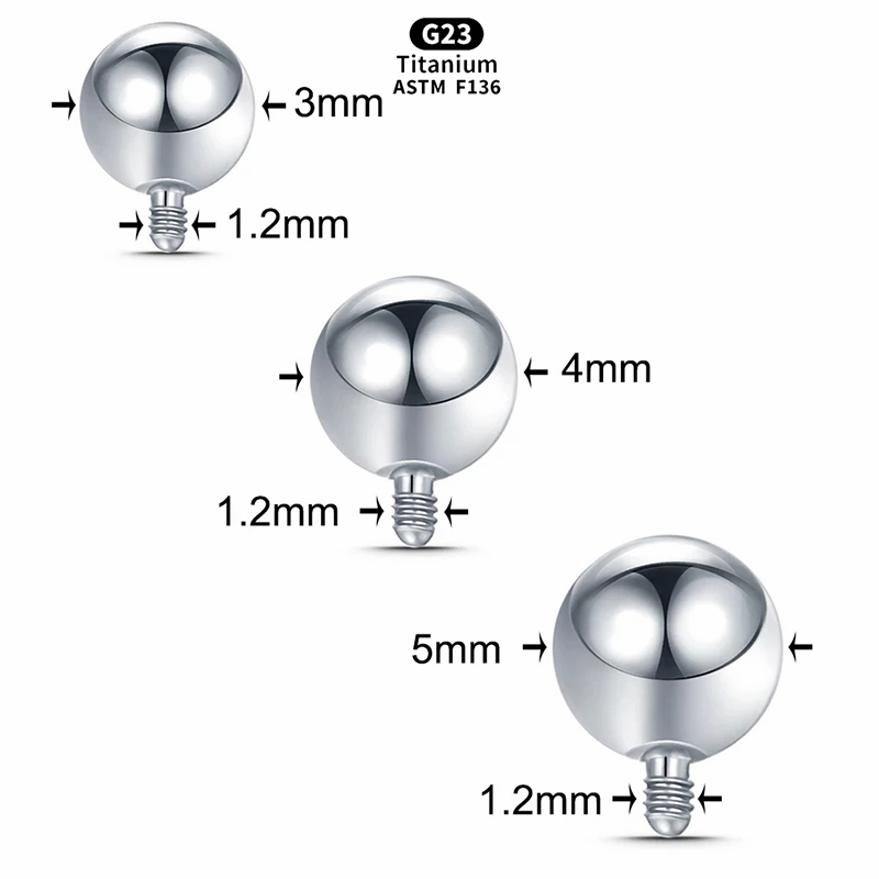 1PCS Internally Threaded Ball  - Body Jewelry Replacement Ball ulasan dan harga