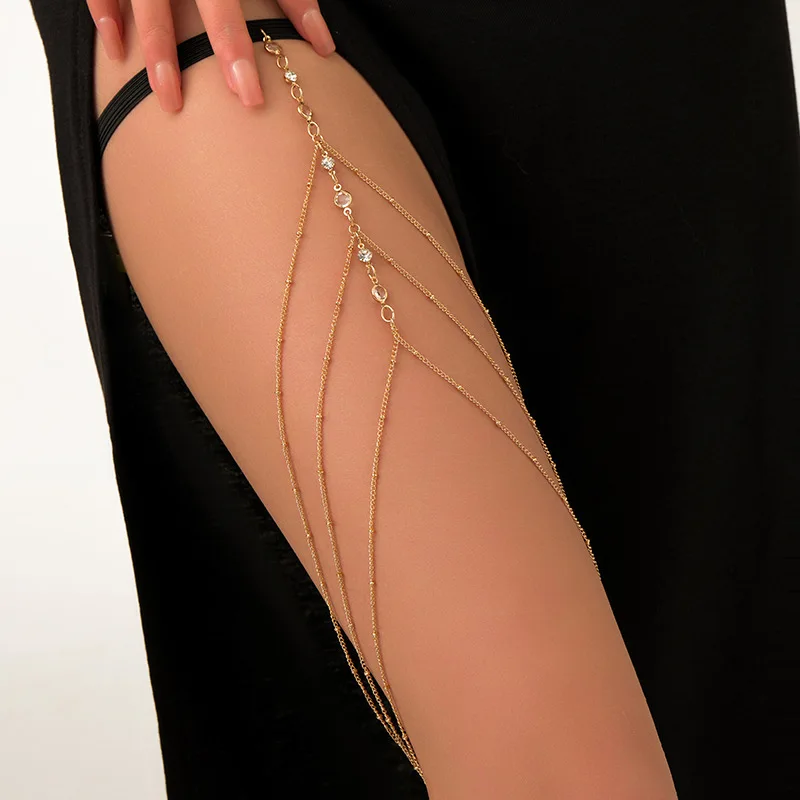 Fashion Summer Bohemian Thigh  - Body Jewelry Leg Chain ulasan dan harga