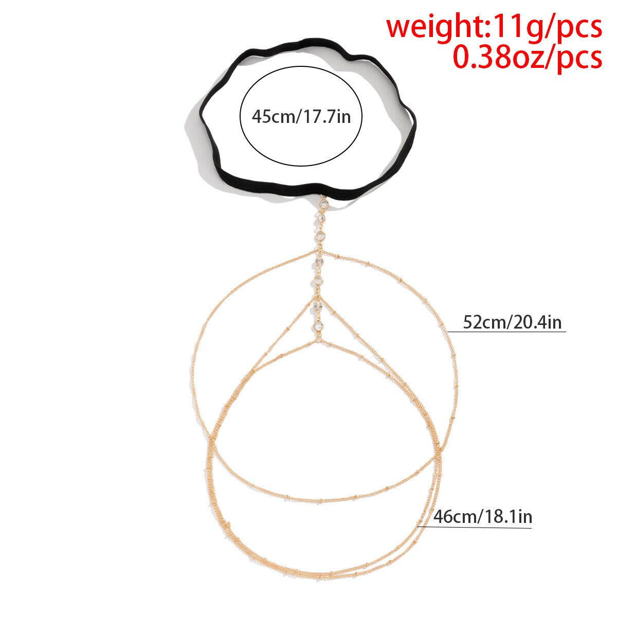 Boho Elastic Band Crystal Leg  - Body Jewelry Leg Chain ulasan dan harga