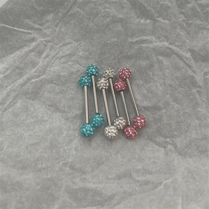 Titanium Steel Tongue Stud Spa - Body Jewelry Replacement Ball ulasan dan harga