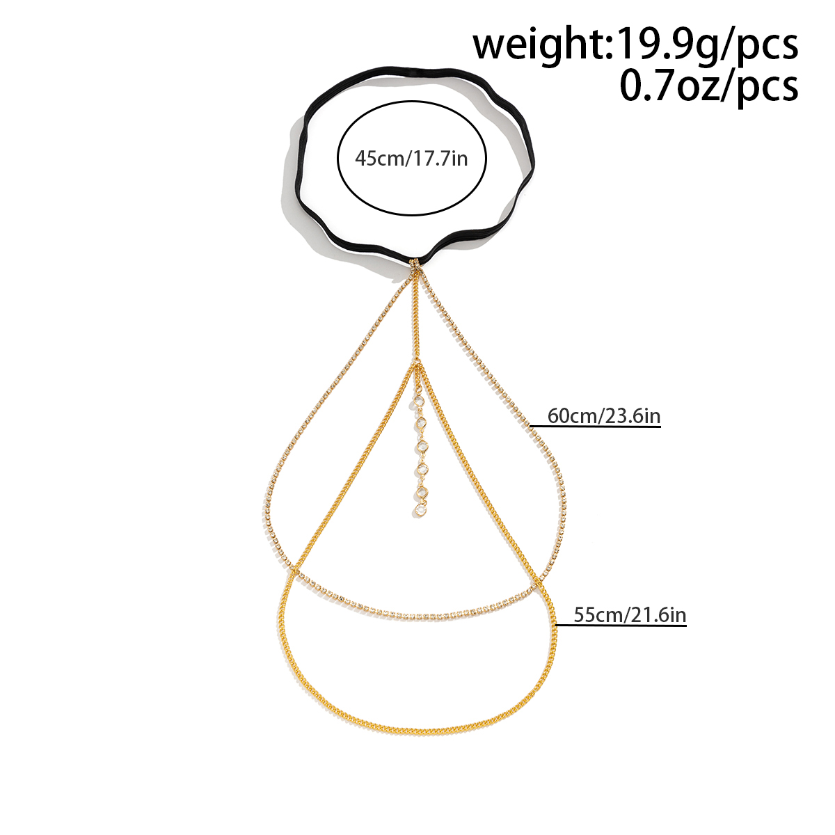 Sexy Shiny Crystal Multilayer  - Body Jewelry Leg Chain ulasan dan harga