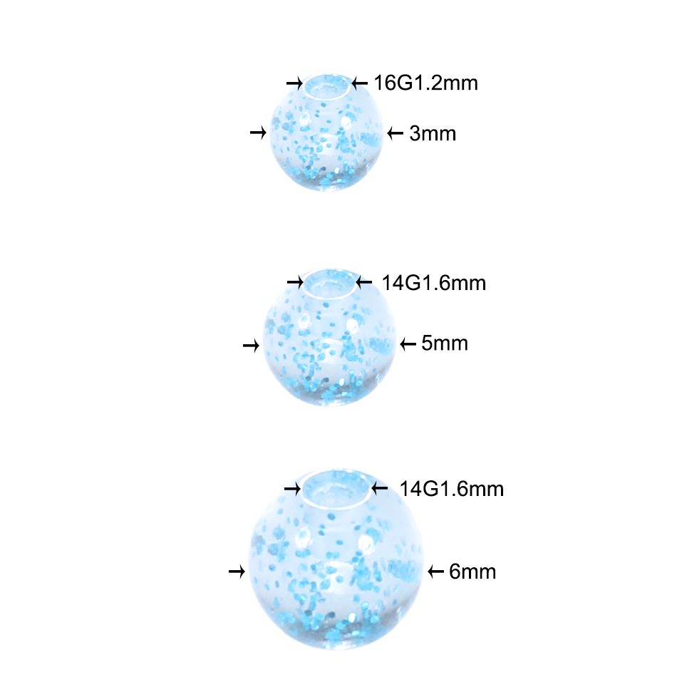 90-120pcs Colorful Acrylic Rep - Body Jewelry Replacement Ball ulasan dan harga