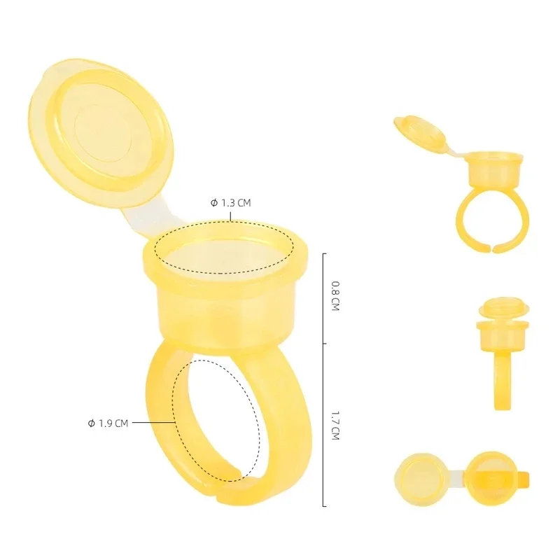 50PCS Tattoo Pigment Ink Ring  - Body Jewelry Tattoo ulasan dan harga
