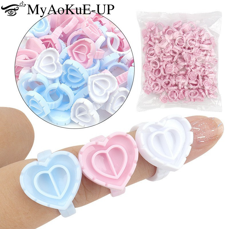 100Pcs Disposable Glue Ring Ho - Body Jewelry Tattoo ulasan dan harga