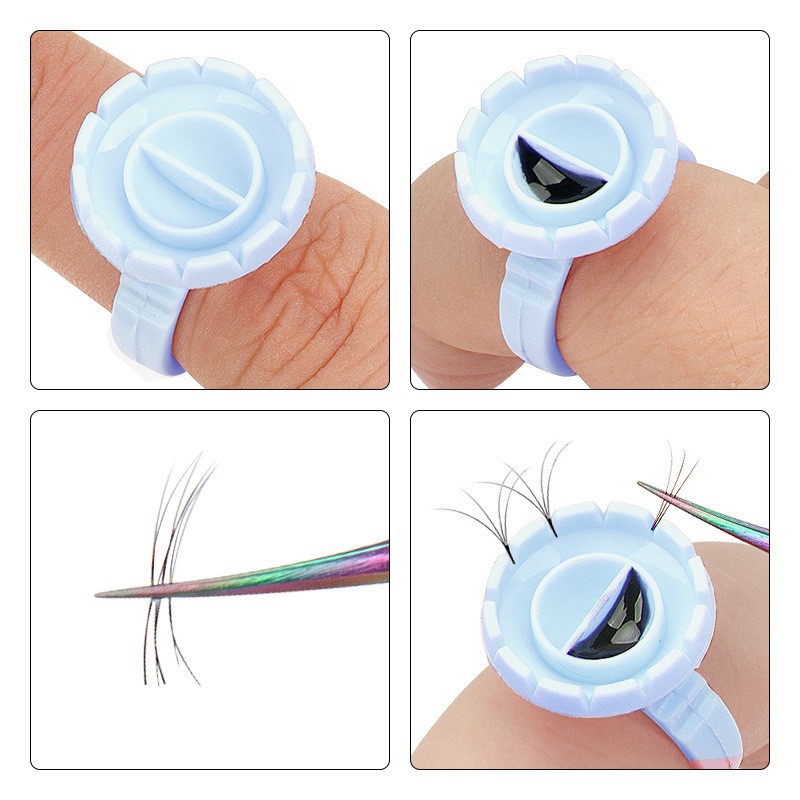 100Pcs Disposable Glue Ring Ho - Body Jewelry Tattoo ulasan dan harga