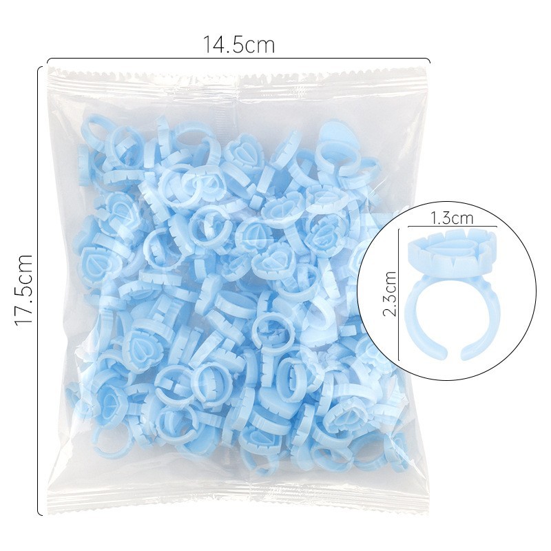 100Pcs Disposable Glue Ring Ho - Body Jewelry Tattoo ulasan dan harga