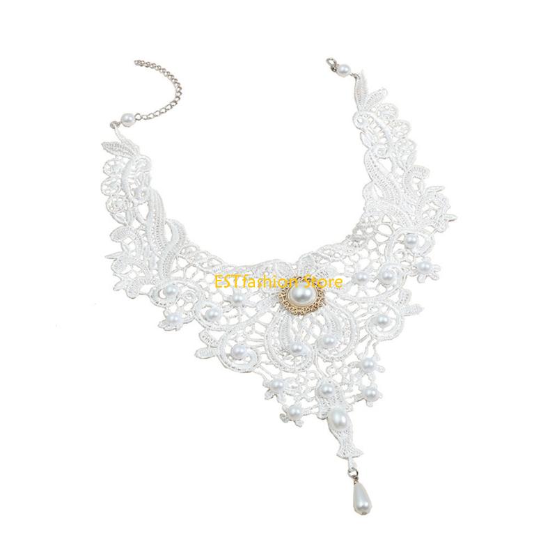 Y5GC Lace Choker Necklace Goth - Body Jewelry Goth ulasan dan harga