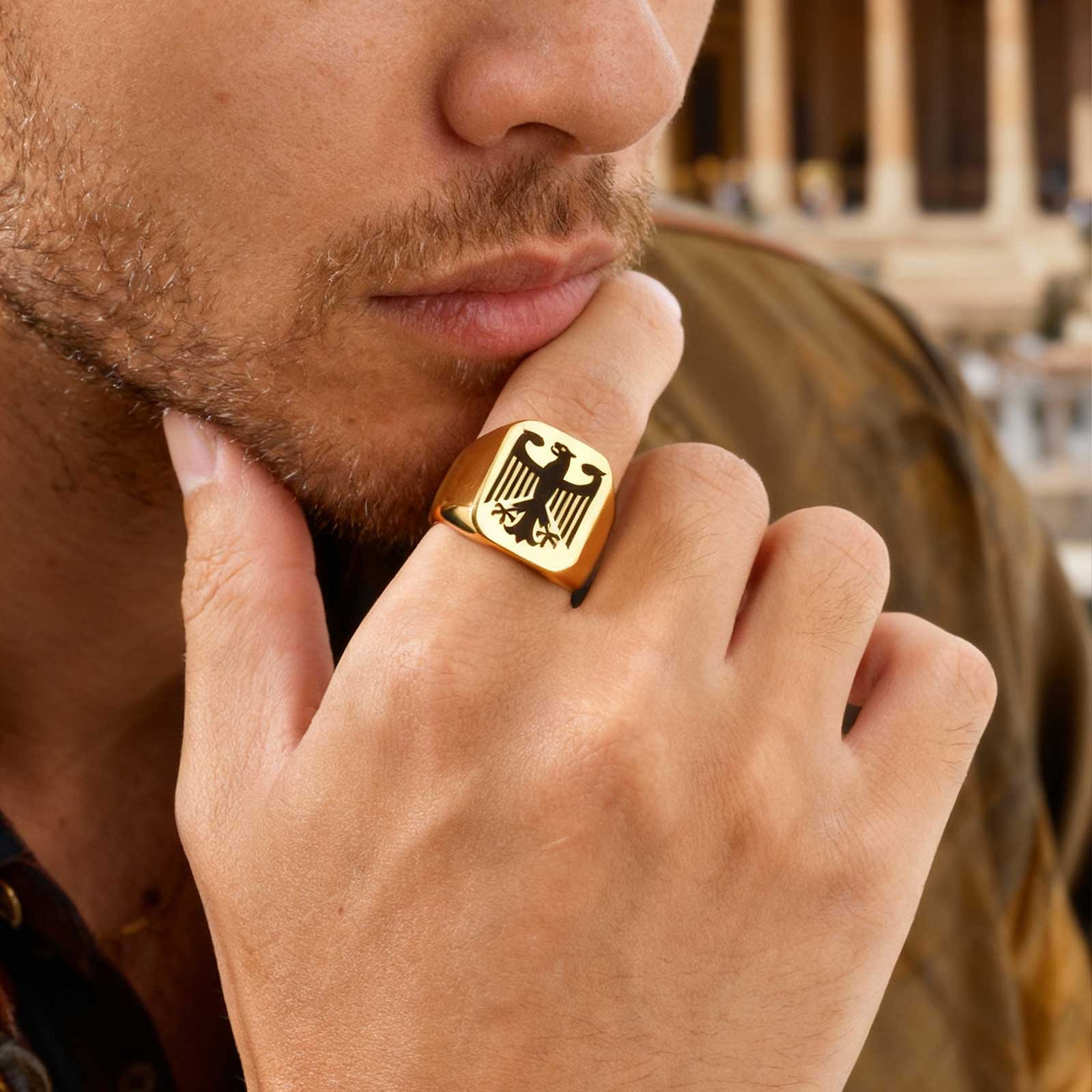 Custom Flying Hawk Eagle Ring  - Body Jewelry Wholesale ulasan dan harga