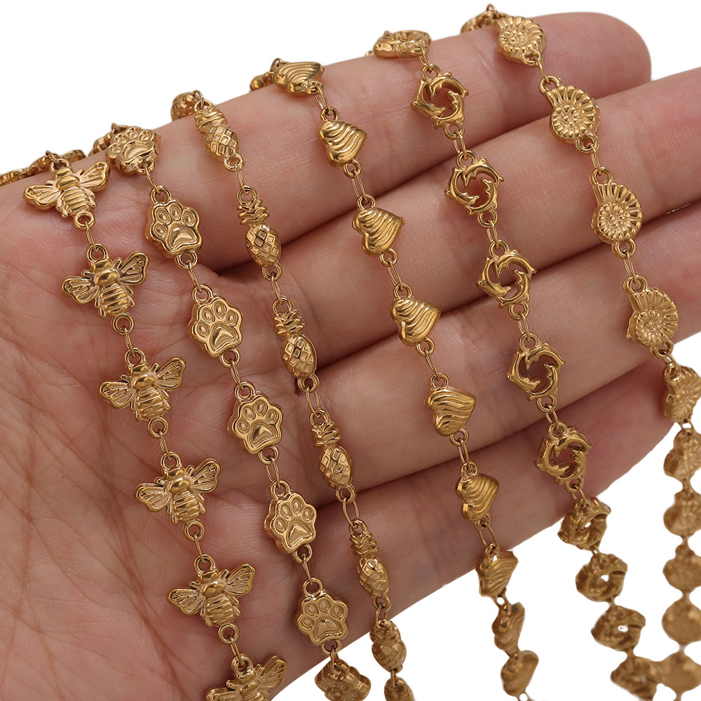 1M PVD Gold Stainless Steel He - Body Chain Jewelry ulasan dan harga