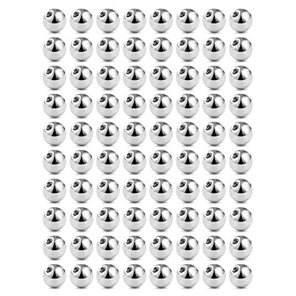 WKOUD 60PCS 14G 16G 3-5mm 316L - Body Jewelry Replacement Ball ulasan dan harga