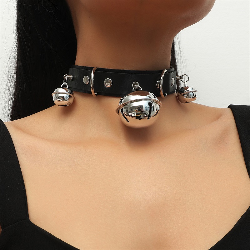 Sexy Necklace Collar Leather B - Body Jewelry Goth ulasan dan harga