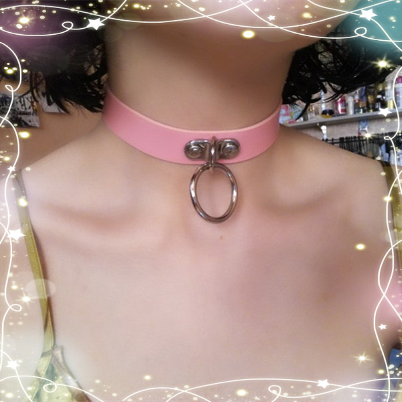 Sexy Necklace Collar Leather B - Body Jewelry Goth ulasan dan harga