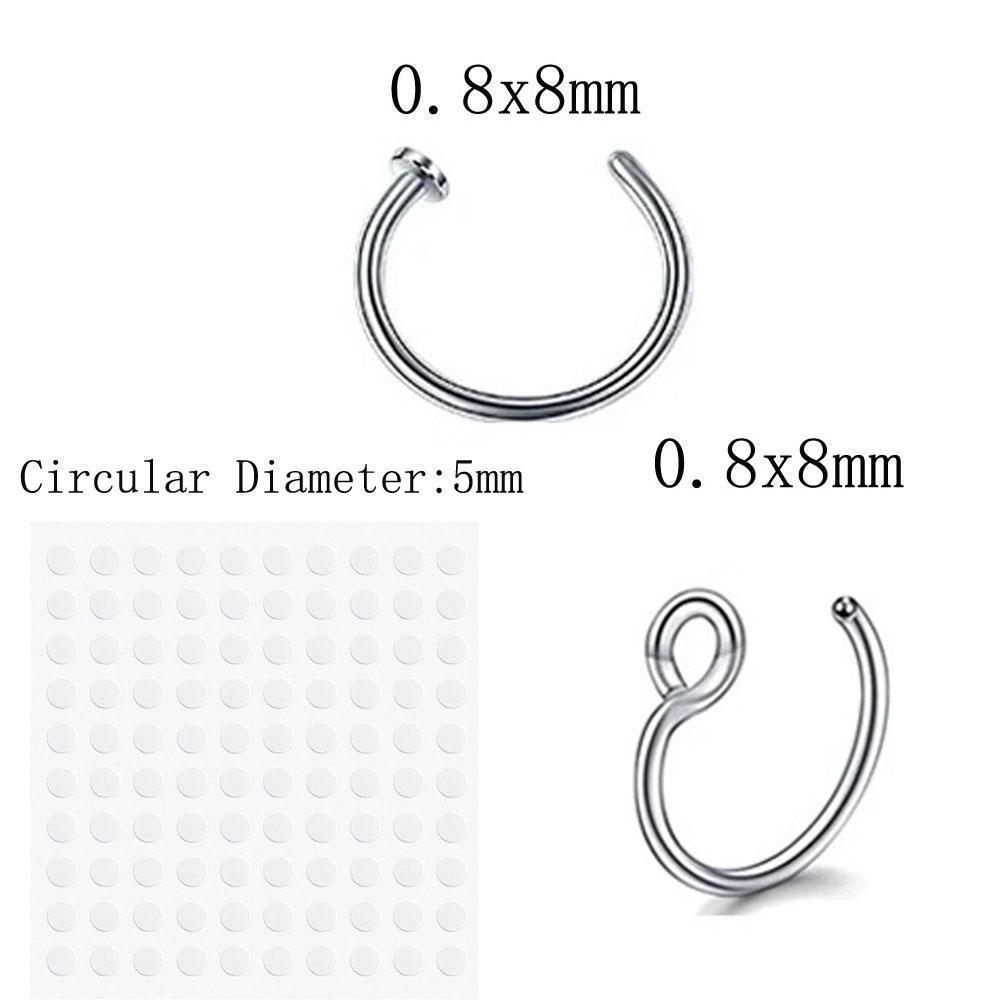 1-157Pcs Set Fake Eyebrow Ring - Body Jewelry Replacement Ball ulasan dan harga