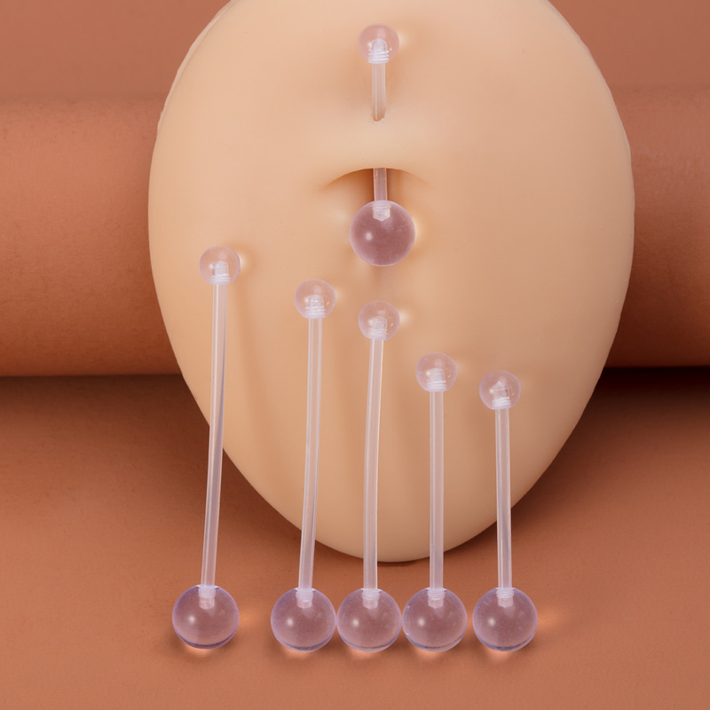 6pcs Flexible Navel Piercing A - Industrial Barbell Long ulasan dan harga