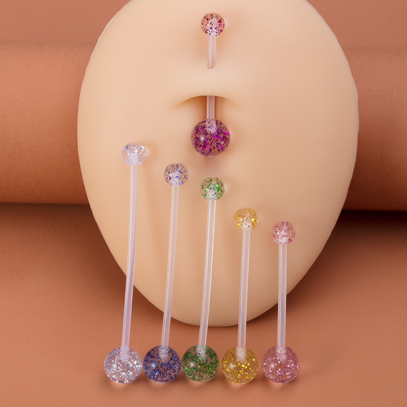 6pcs Flexible Navel Piercing A - Industrial Barbell Long ulasan dan harga
