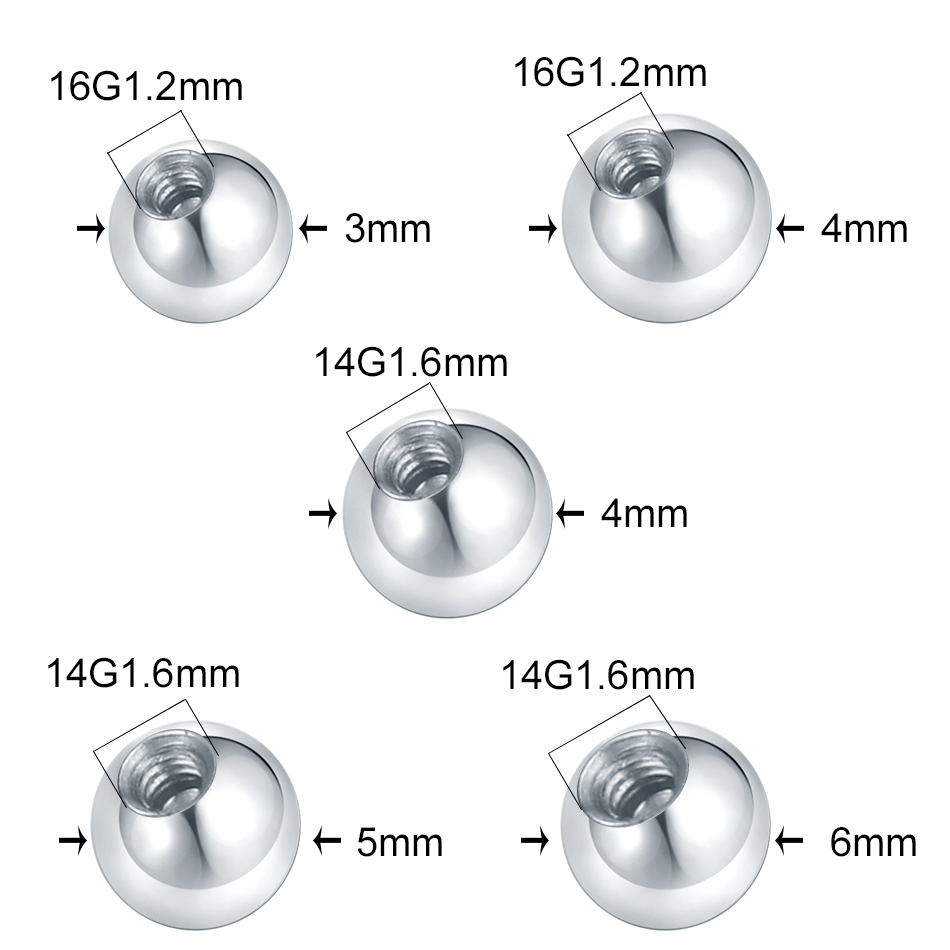 10Pcs Steel Piercing Balls CZ  - Body Jewelry Replacement Ball ulasan dan harga