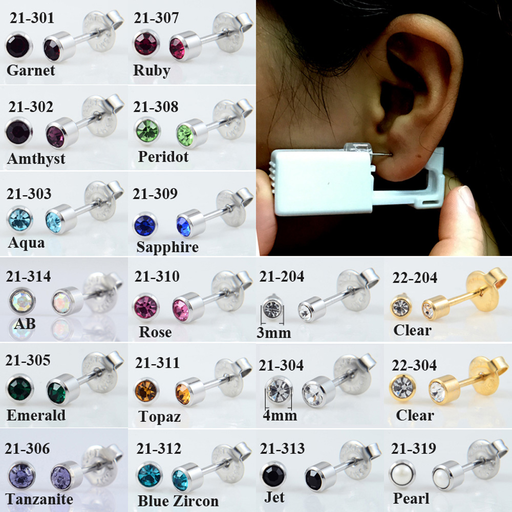 24pcs/Box No Pain Ear Piercing - Body Jewelry Jewelry Box ulasan dan harga