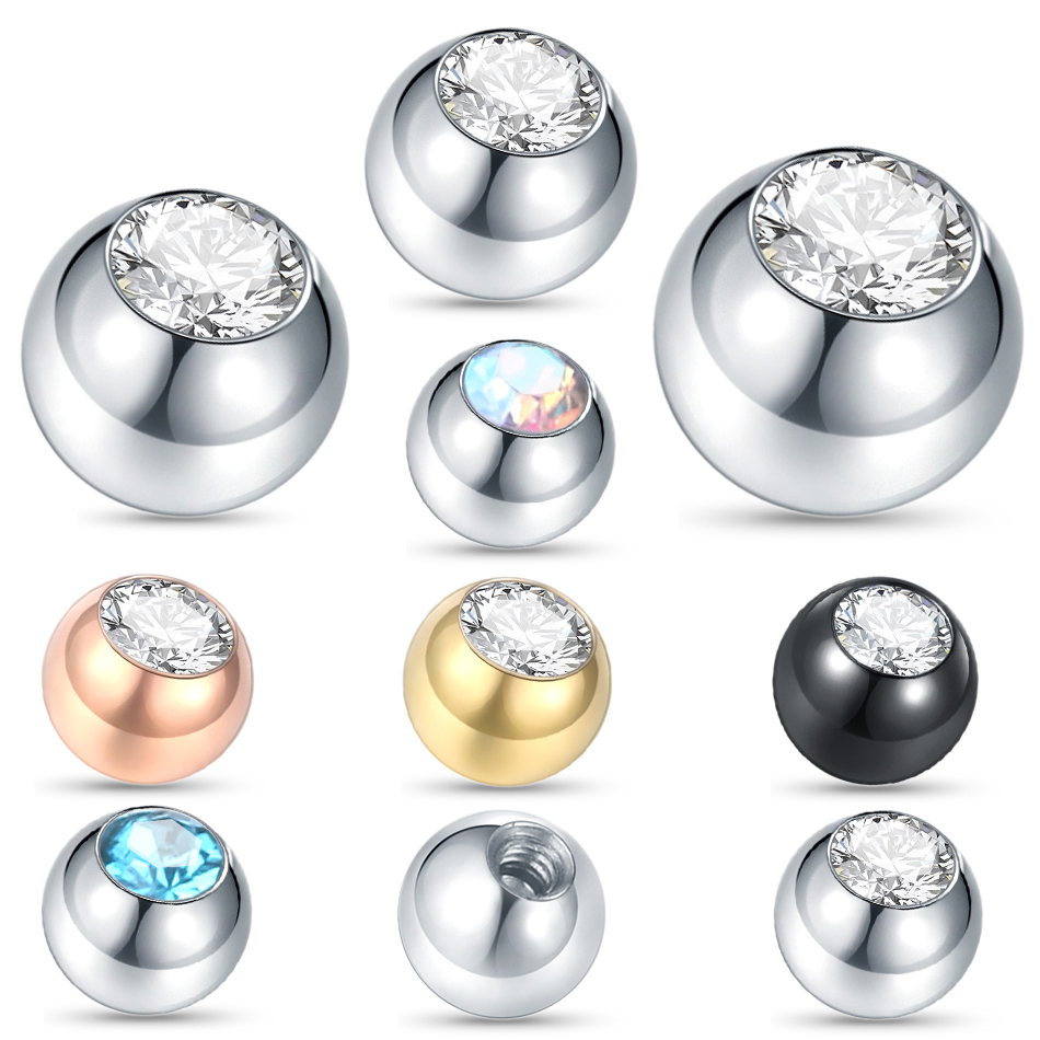 10PC Stainless Steel Screw Bal - Body Jewelry Replacement Ball ulasan dan harga