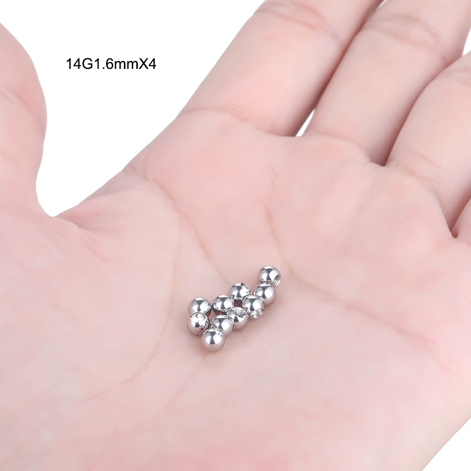 10PC Stainless Steel Screw Bal - Body Jewelry Replacement Ball ulasan dan harga