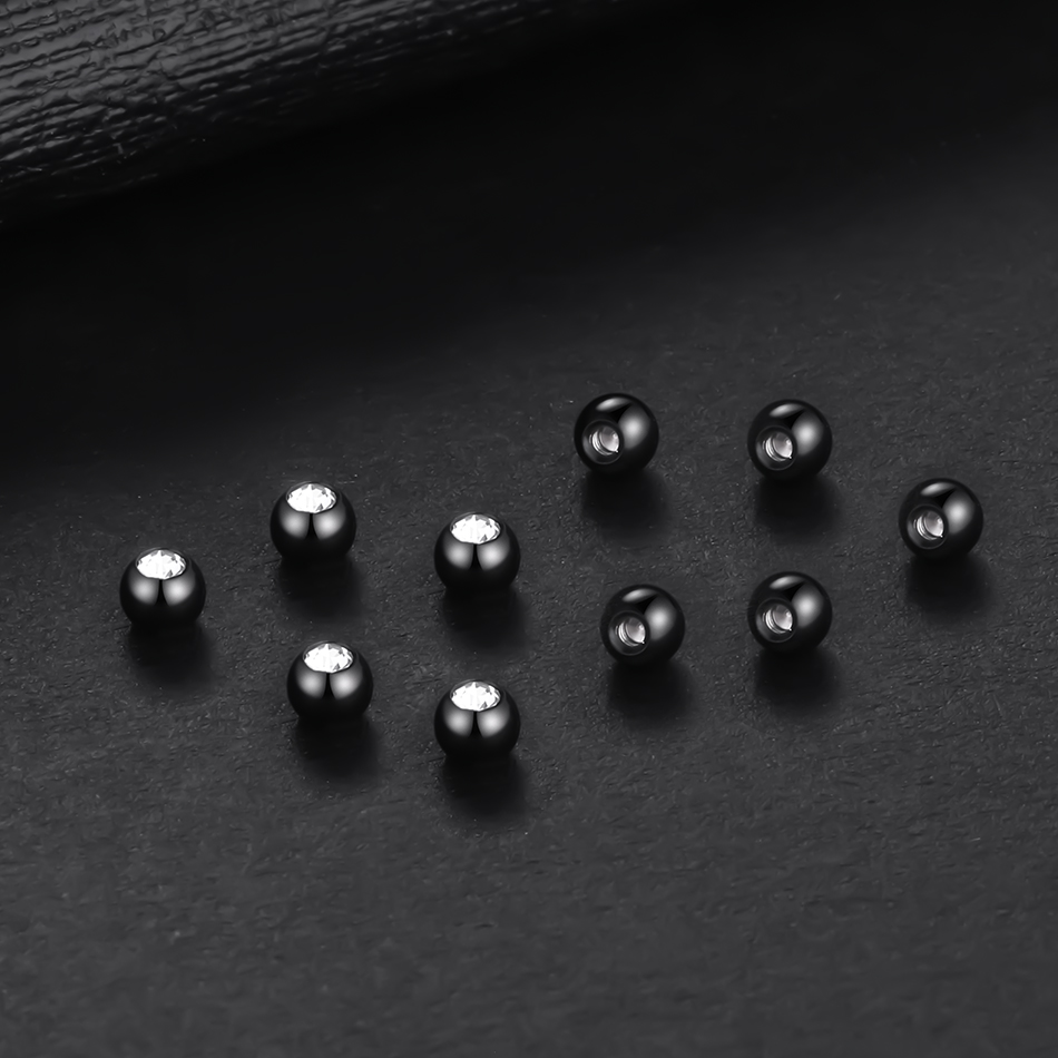 10PC Stainless Steel Screw Bal - Body Jewelry Replacement Ball ulasan dan harga