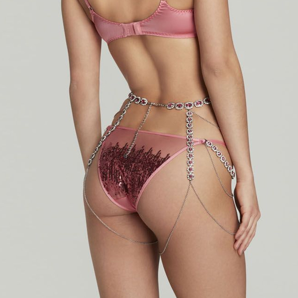 Stonefans Round Pink Thigh Cha - Body Jewelry Leg Chain ulasan dan harga