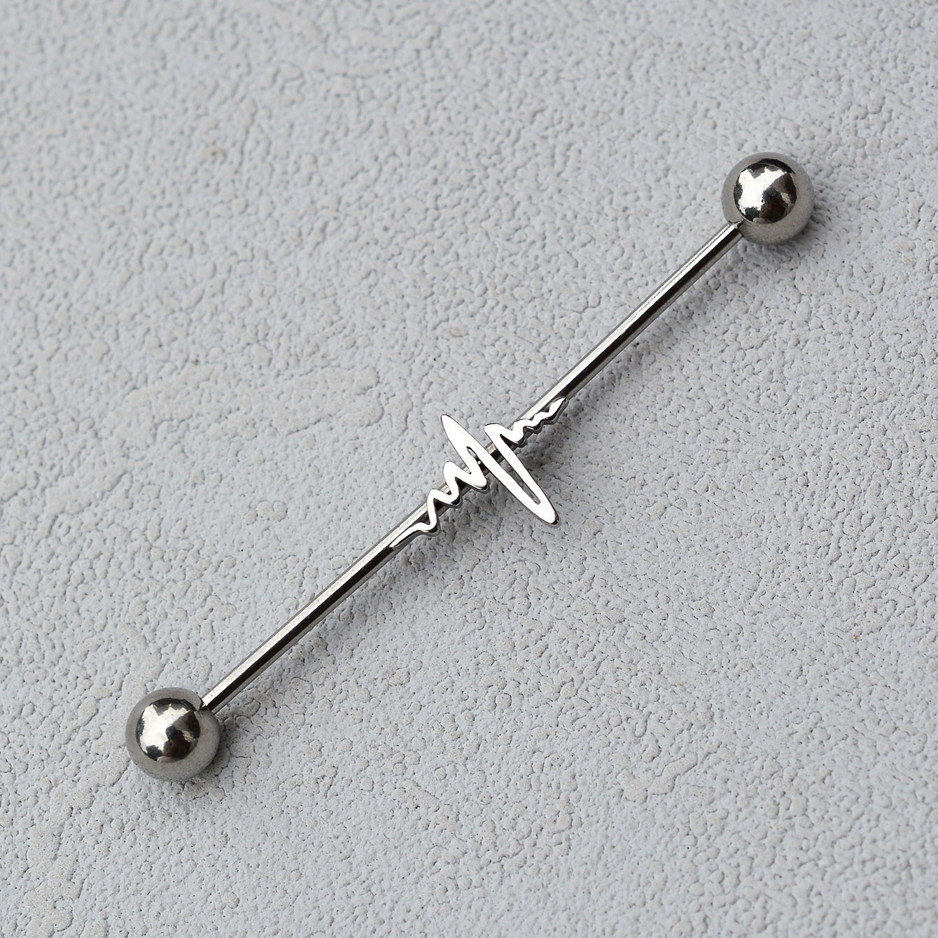 1PC 16G Stainless Steel Long I - Industrial Barbell Long ulasan dan harga