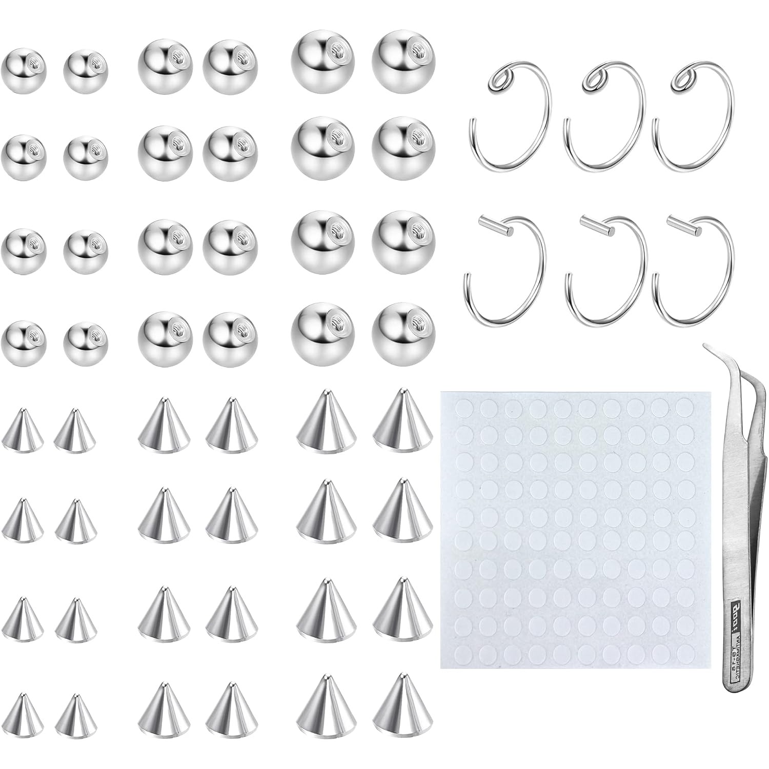 Drperfect Fake Eyebrow Ring Fa - Body Jewelry Replacement Ball ulasan dan harga