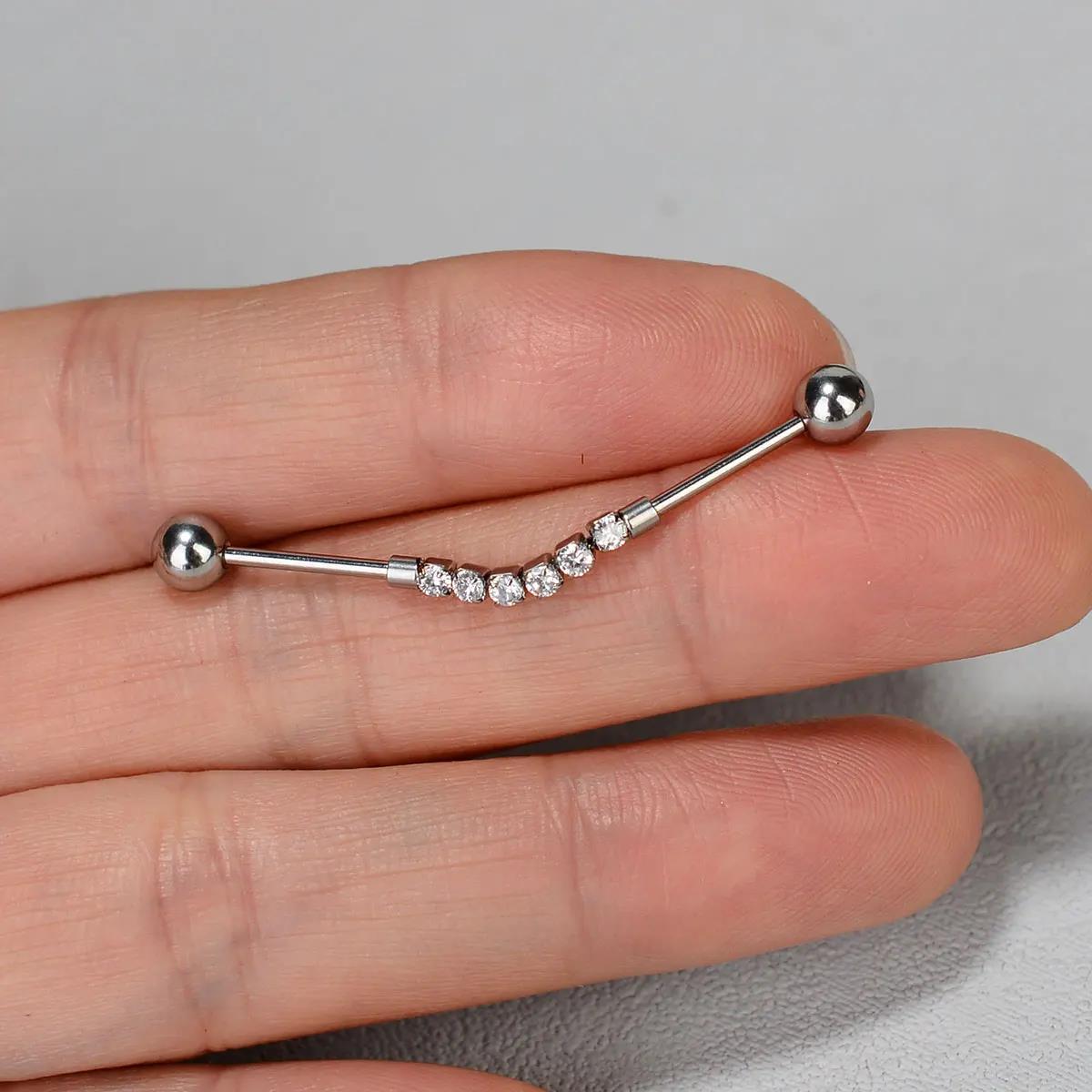 1PC Stainless Steel Long Indus - Industrial Barbell Long ulasan dan harga